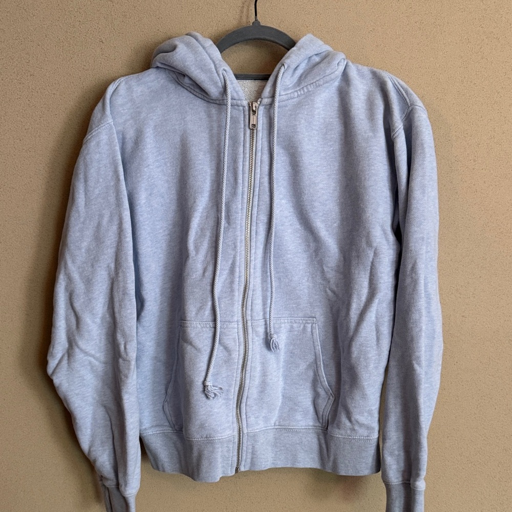 Brandy Melville women’s blue Zip-Up hoodie